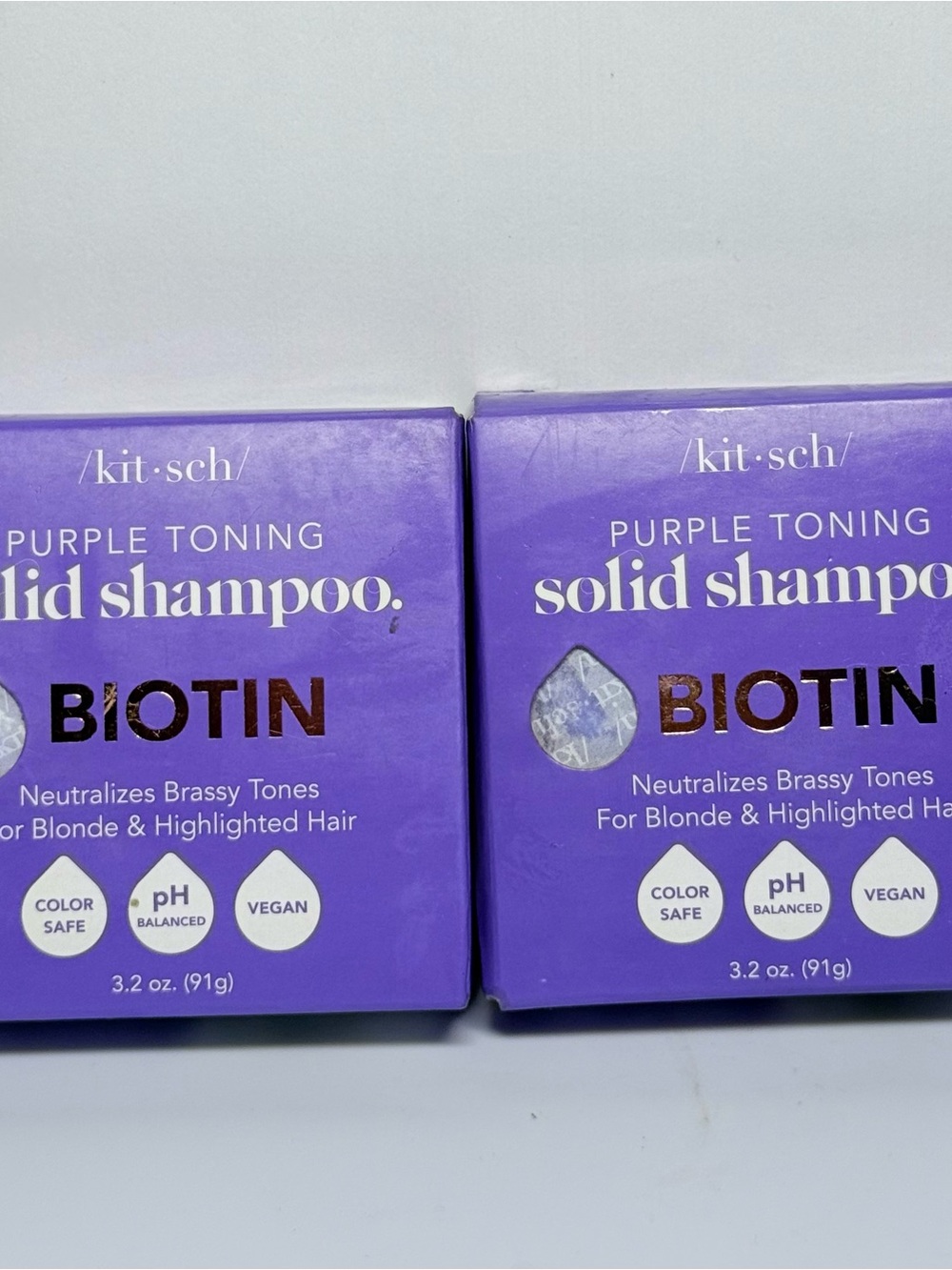 Kitsch 2 pack Purple Toning Bar Shampoo eco friendly - for blonde hair